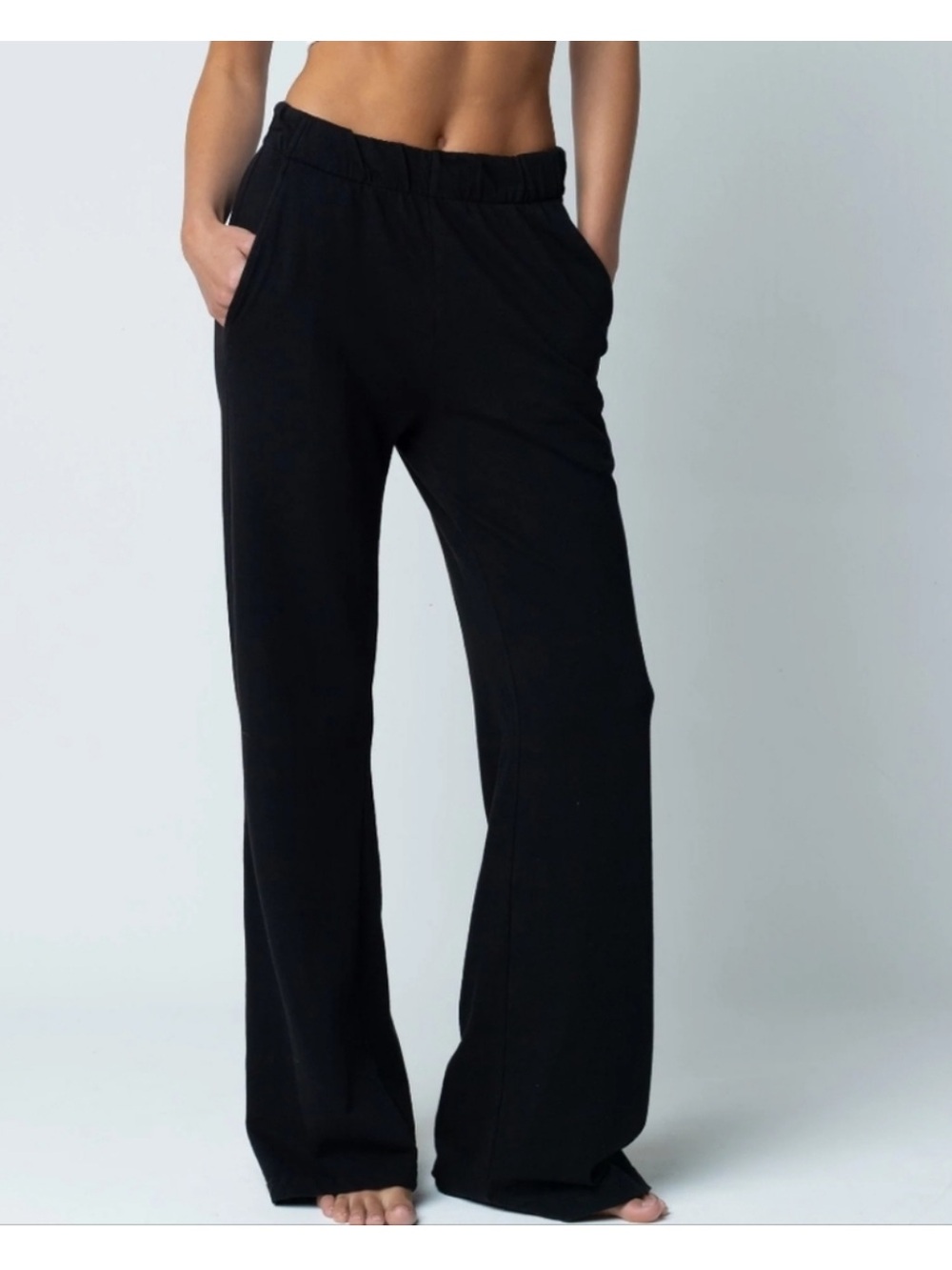 TALENTLESS Wide Leg French Terry Lounge Pants Small